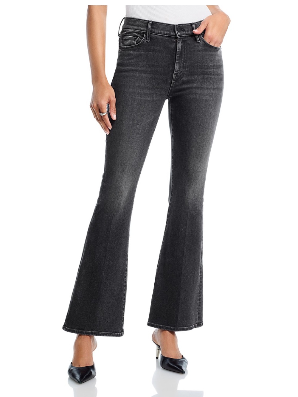NWT Mother The Weekender Mid Rise Flare Jeans in Can You Call My Phone.